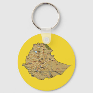 Ethiopia Map Keychain