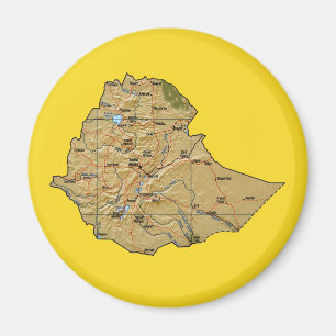 Ethiopia Map Magnet