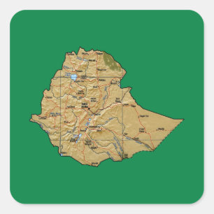 Ethiopia Map Sticker