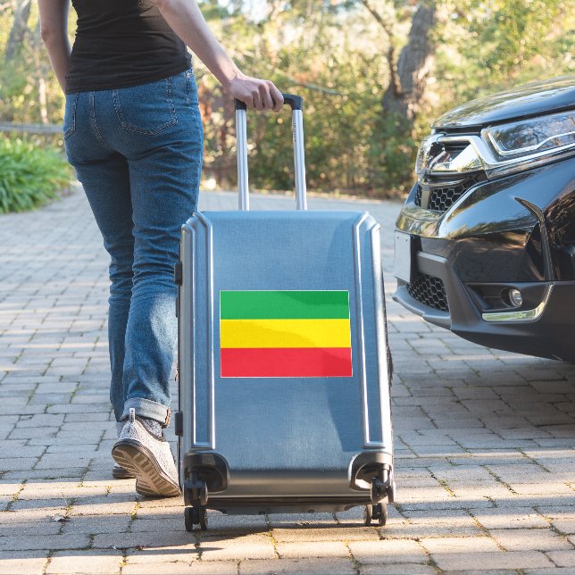 Ethiopia Rasta Flag Extra Large Sticker (Suitcase Insitu)