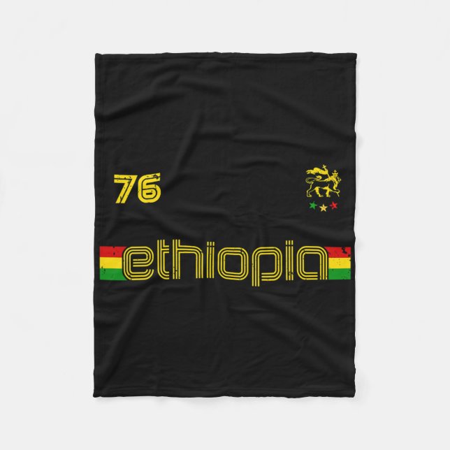 Ethiopia -reggae Rastafari Jamaica Footll Soccer S Fleece Blanket (Front)
