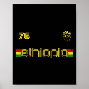 Ethiopia -reggae Rastafari Jamaica Footll Soccer S Poster
