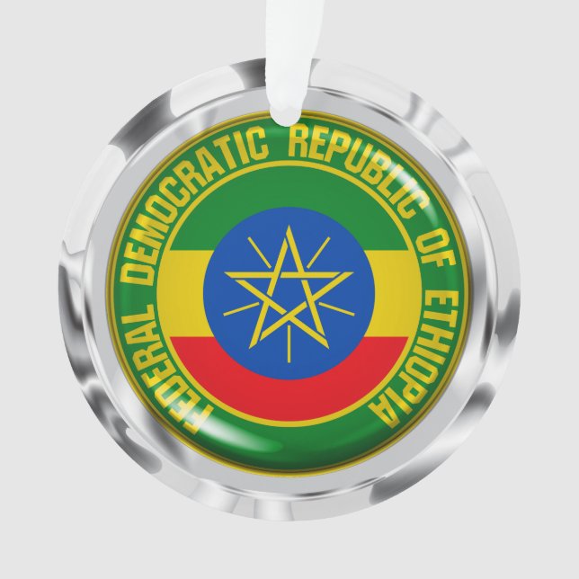 Ethiopia Round Emblem Ornament (Front)