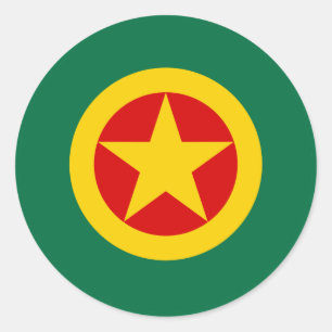 Ethiopia roundel country flag symbol army military classic round sticker
