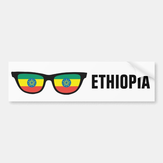 Ethiopia Shades custom text & colour bumpersticker Bumper Sticker (Front)