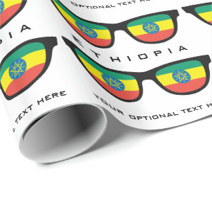 Ethiopia Shades custom text & colour gift wrap