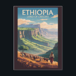 Ethiopia Shepard Herd Travel Art Vintage Postcard<br><div class="desc">Ethiopia vector artwork design. From exploring the Simien Mountains to discovering the history of Lalibela and Axum,  Ethiopia offers a uniquely rich and unforgettable travel experience.</div>