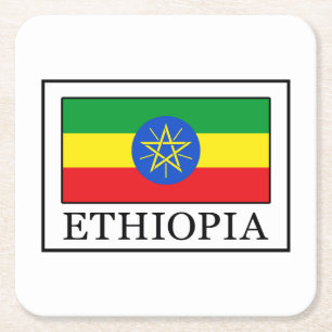 Ethiopia Square Paper Coaster