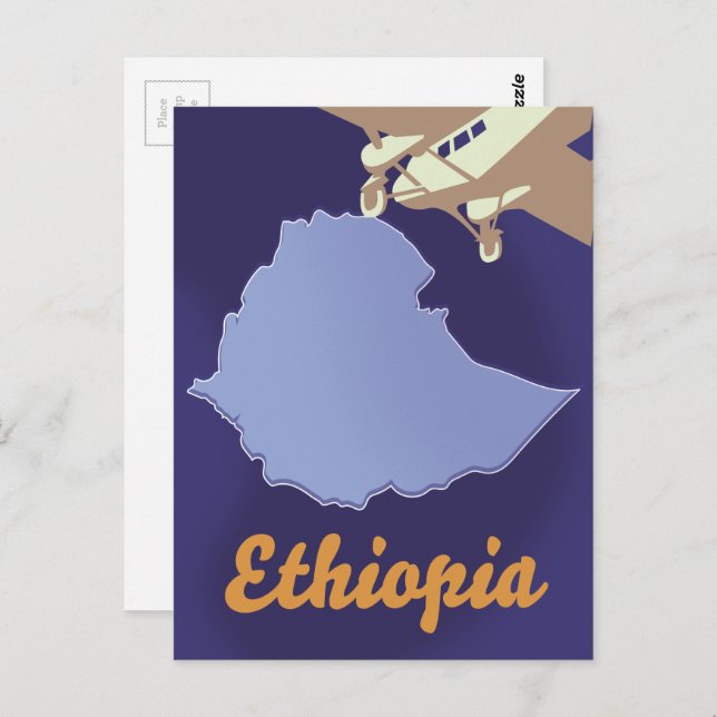 Ethiopia travel poster postcard (Front/Back)
