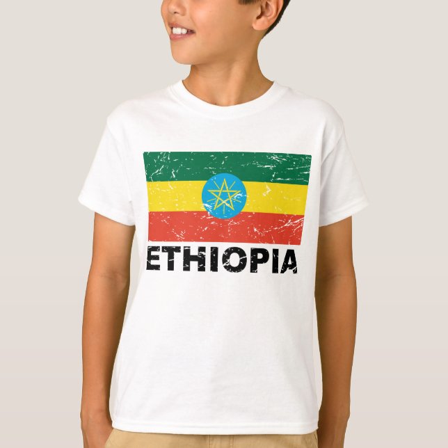 Ethiopia Vintage Flag T-Shirt (Front)