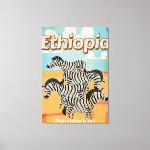 Ethiopia Vintage Travel Poster Canvas Print