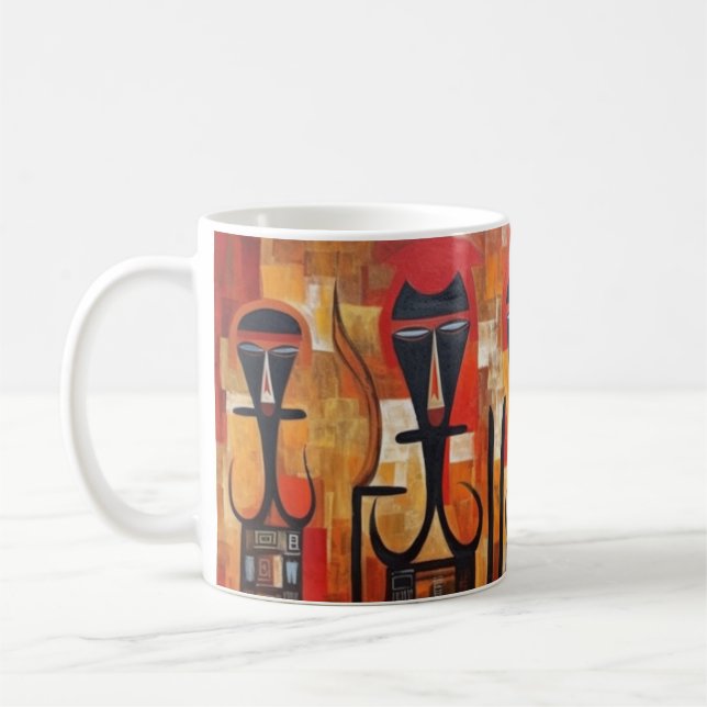 Ethiopian abstract art, Africa Art Coffee Mug (Left)