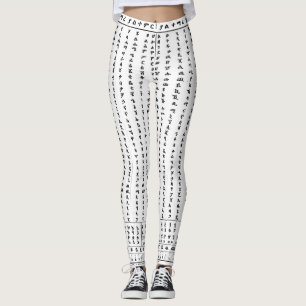 Ethiopian Amharic Alphabet Ge'ez Fidel Leggings