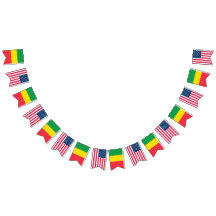 Ethiopian and American Flags Side by Side