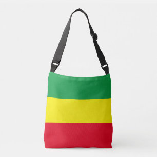 Ethiopian and Rasta Flag Crossbody Bag