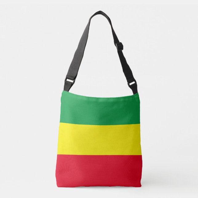Ethiopian and Rasta Flag  Crossbody Bag (Front)
