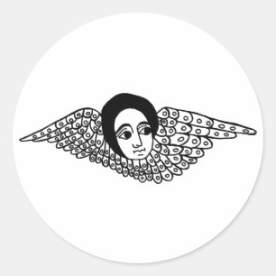 Ethiopian angel classic round sticker