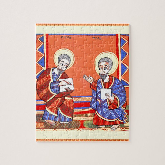 Ethiopian-Bible-Saint-Luke-Saint-John Jigsaw Puzzle (Vertical)