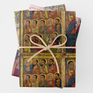 Ethiopian Black Madonna and Child with Saints Wrapping Paper Sheet