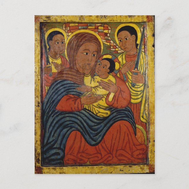 Ethiopian Black Madonna with Christ Child Postcard (Front)