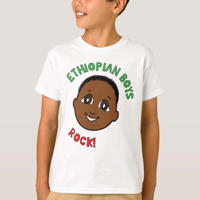 Ethiopian Boys Rock! T-Shirt (Front)