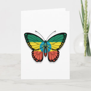Ethiopian Butterfly Flag Card