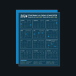 Ethiopian Calendar Converter for Year 2024<br><div class="desc">This item is a calendar that is useful to convert Ethiopian calendar to Gregorian Calendar. It lists all the public holidays of Ethiopia from Januray 1st of 2024 until the end of December 2024. *Ethiopians are now in year 2016 and will enter 2017 on September 11th of 2024.</div>