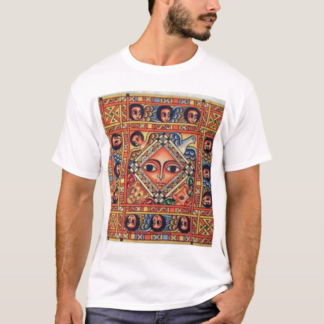 Ethiopian Church Painting - Angels White T-Shirt (Front)