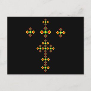 Ethiopian Cross Art Ethiopian Traditional Clothes Postcard