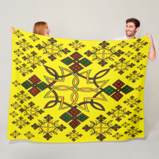 Ethiopian Cross Meskel Fleece Blanket