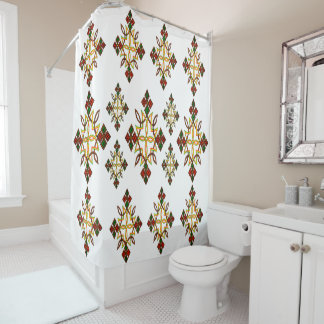 Ethiopian Cross Meskel Shower Curtain