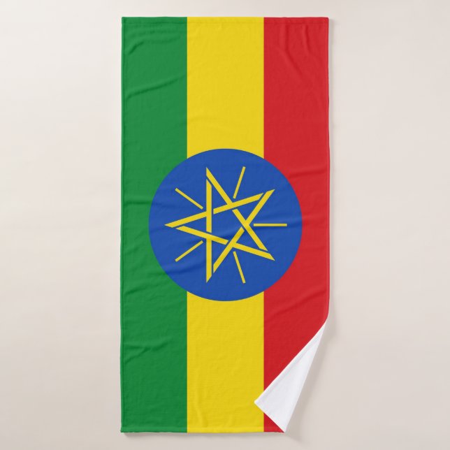 Ethiopian flag bath towel (Bath Towel)