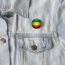 Ethiopian Flag Button