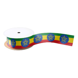 Ethiopian Flag, fashion Ethiopia, holiday /sports Satin Ribbon