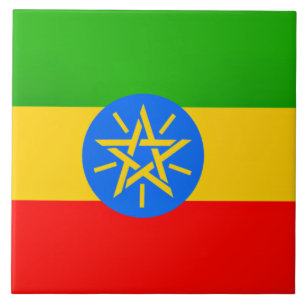 Ethiopian flag tile