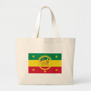 Ethiopian Imperial Flag - Haile Selassie I Reign Large Tote Bag