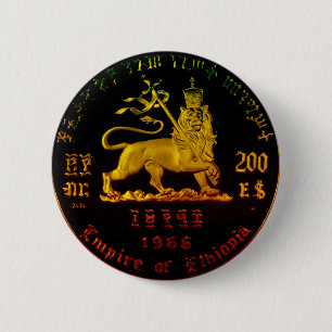Ethiopian Lion of Judah Button