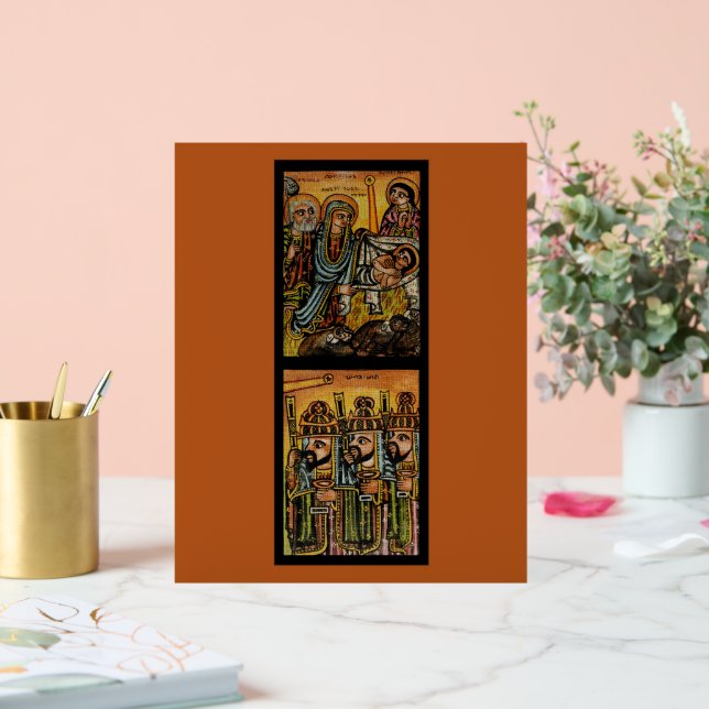 Ethiopian Nativity Icon Acrylic Sign (Wedding)