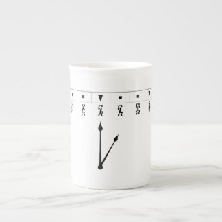 Ethiopian Numeral Clock Bone China Mug