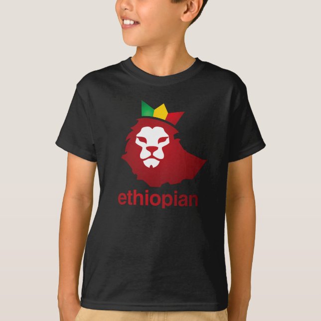 Ethiopian Power - Kids' Basic Hanes Tagless T-Shirt (Front)