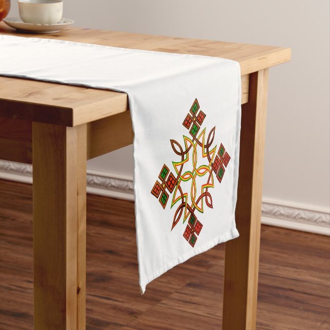 Ethiopian Rootz Meskel Cross Table Runner (In Situ)