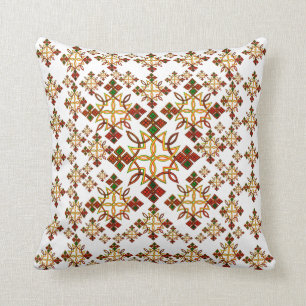 Ethiopian Rootz Meskel Cross Throw Pillow