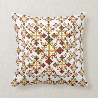 Ethiopian Rootz Meskel Cross Throw Pillow
