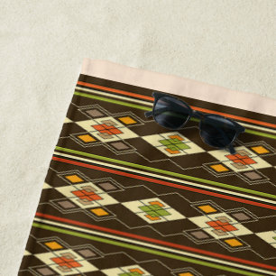 Ethiopian Tebeb Pattern Beach Towel