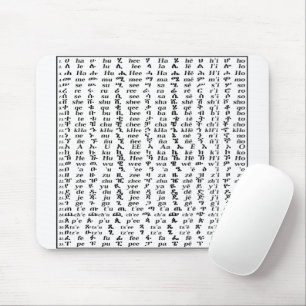 Ethiopian Time Telling Clock - Amharic Numbers  Mouse Mat