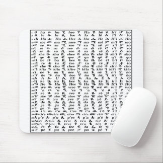 Ethiopian Time Telling Clock - Amharic Numbers  Mouse Mat