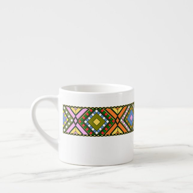 Ethiopian Traditional Pattern  Espresso Cup (Left)
