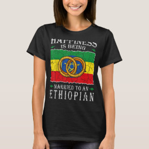 Ethiopian Wedding Ethiopia Marriage Flag Married T-Shirt