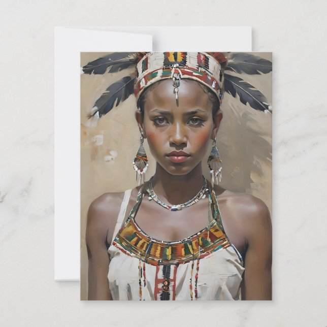 Ethiopian Woman C Holiday Card (Front)