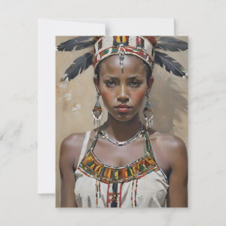 Ethiopian Woman C Holiday Card